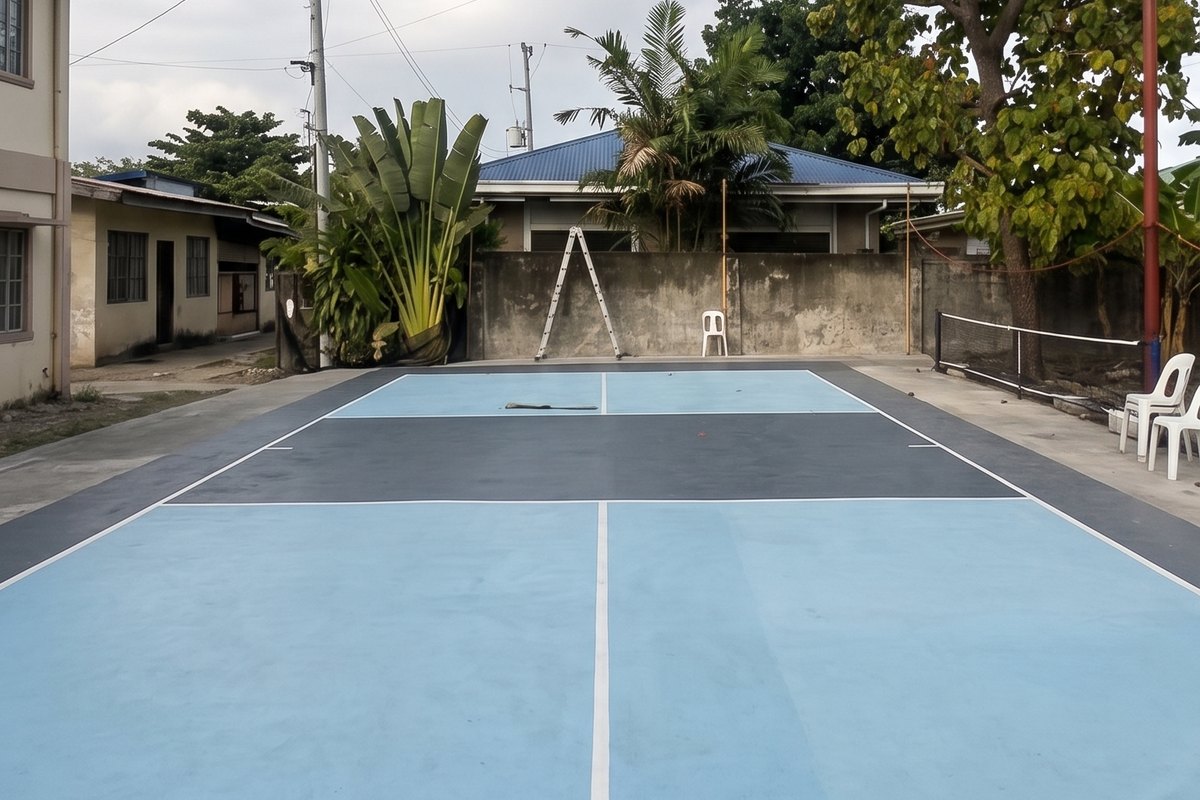The Dink Yard court at golden hour